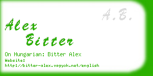 alex bitter business card